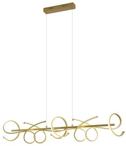 Design függőlámpa arany téglalap alakú 3 lépésben dimmelhető - Krisscross