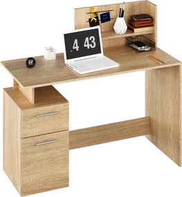 Számítógépasztal, sonoma tölgy, PLATON NEW