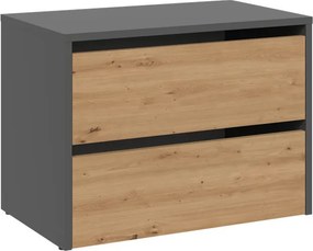 MIX Modo cipősszekrény, antracit-tölgy