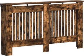 vidaXL Radiátor fedezék Füstölt tölgy 152 x 19 x 81,5 cm Faanyag