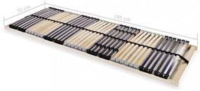 2 db 7 zónás 42 léces ágyrács 70 x 200 cm