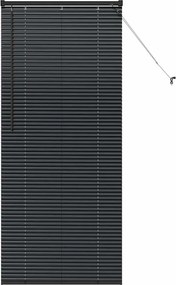 vidaXL Zsalugáter Redőnyök Fekete 175 x 75 cm Alumínium