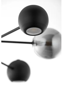 Jupiter 1974 - Csillár rúdon MOKA 3xGU10/10W/230V + 3xG9/10W/230V fekete/króm