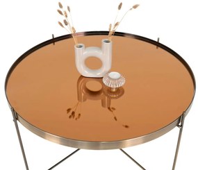 Venezia dohányzóasztal rézszínű Ø70xh40cm