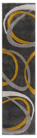 Okkersárga-szürke futószőnyeg 60x230 cm Elude Orb – Flair Rugs