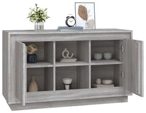 szürke sonoma színű szerelt fa tálalószekrény 102x35x60 cm