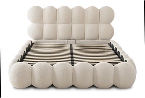 Łóżko 160x200 ANKARA z Pojemnikiem Kremowe Boucle