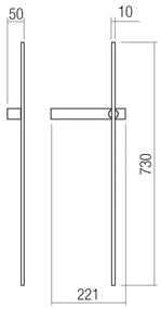 Redo 01-4672 - TANGENT LED fali lámpa, 6W/230V, CRI 90, arany