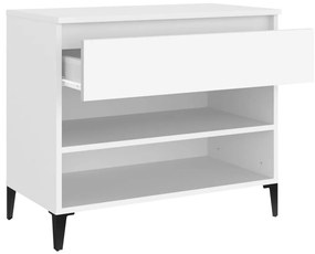 fehér szerelt fa cipősszekrény 70x36x60 cm