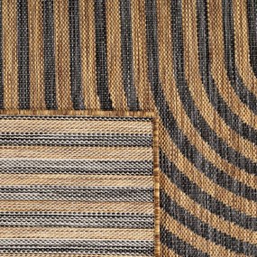 Fekete-barna kültéri-beltéri futószőnyeg 80x250 cm Mira 1453 – Ayyildiz Carpets
