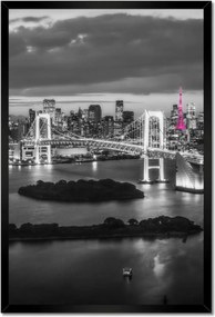 Poszterek keretben 40x60 Rózsaszín Eiffel-torony híd