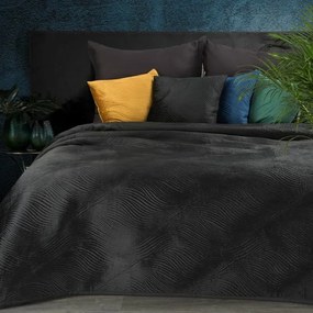 Ria5 bársony ágytakaró Fekete 220x240 cm