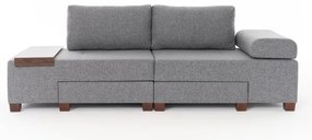 3 személyes kanapéágy Perenna Linen - Szürke