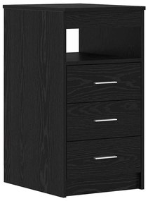 Asztal fiókkal polcokkal Musta tammi 140 x 50 x 76 cm Faanyag