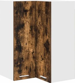 vidaXL Függő szekrény Füstölt tölgy és fehér 57 x 57 x 80 cm Faanyag