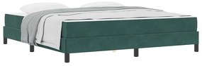 Boxspring ágy matraccal Sötétzöld 180 x 200 cm Bársony