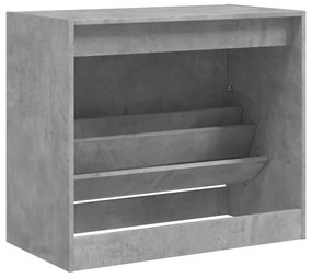 betonszürke szerelt fa cipőszekrény 80x42x69 cm