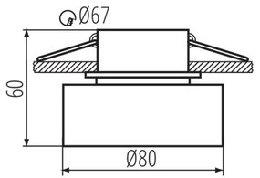 Kanlux 29231 - Beépíthető lámpa GOVIK GU10/10W fehér/arany