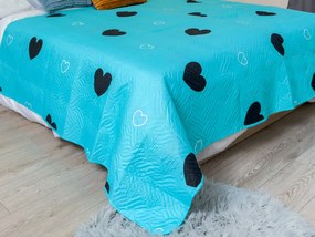 Ágytakaró CORAZON BLEND, kék Méret: 170 x 210 cm