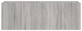 2 db szürke sonoma fali TV-szekrény LED-ekkel 60x35x41 cm