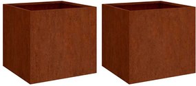 vidaXL 2 db corten acél növénytartó 49x47x46 cm
