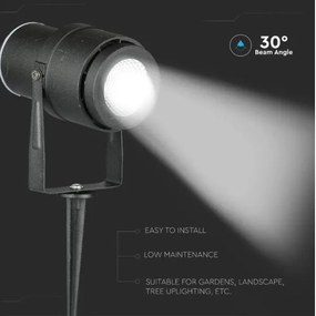 LED Kültéri lámpa LED/12W/230V 3000K fekete IP65