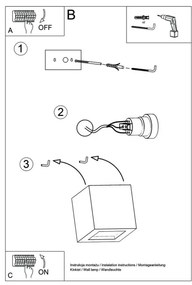 Sollux SL.0005 - LEO fali lámpa 1xE27/60W/230V fehér