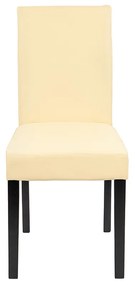 Kelly bőr étkezőszék bézs színben