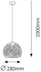 Rabalux 2276 - Csillár zsinóron MANORCA 1xE27/40W/230V