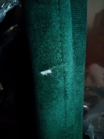 AKCIÓ Sötétzöld bársonyos étkezőszék LIBRA fekete lábakkal II. osztály