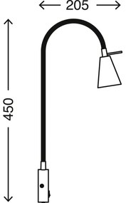 Briloner 2082-015 - LED Fali lámpa COMFORT LIGHT 1xGU10/5W/230V fekete