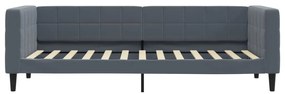 sötétszürke kihúzható bársony heverő fiókkal 80 x 200 cm