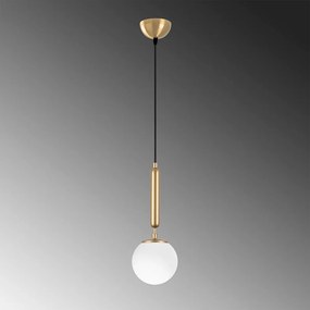 Aranyszínű függőlámpa üveg búrával ø 15 cm King – Opviq lights