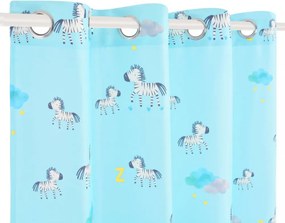 2 db zebrás gyerekszobai sötétítőfüggöny 140x240 cm