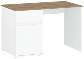 Zondo PC asztal Vilgi 1D1S/120 (fényes fehér + wotan tölgy). 1064652
