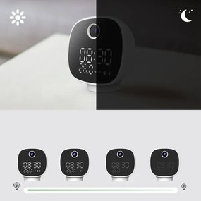 Solight 1D81- Okos kamera hőmérővel, ébresztőórával és LED lámpával 1296p Wi-Fi Tuya IP65