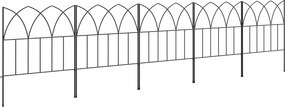 Outsunny Kerti Kerítések 205x45,5 cm 5 db-os Dekoratív Fém Kerti Kerítés Szabad Kombináció Állat Barrierd a Teraszra, Patiokra és Kertjeinkbe | Aosom