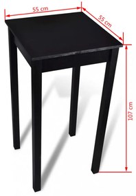Bárasztal 2 db fekete bárszékkel