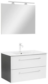Vario Clam 80 komplett fürdőszoba bútor antracit-fehér