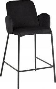 Hoker, bárszék, bárszék fekete velúr modern, loft Gusto