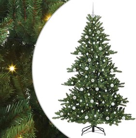 vidaXL Műanyag Hajtogatós Karácsonyfa Zöld 210 cm PVC és Acél