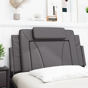 szürke műbőr fejtámla párna Viana 100 cm