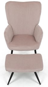 Pihenőfotel lábtartóval L7285 PINK6, rózsaszín