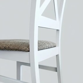 NATE étkezőszék fehér/barna