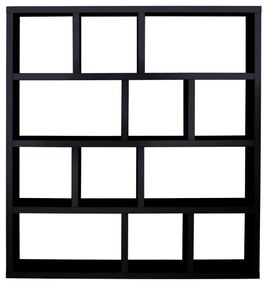 Fekete könyvespolc 150x159 cm Berlin – TemaHome