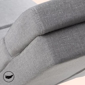 LONDON napozó fotel, 186×55×89cm, szürke Casaria