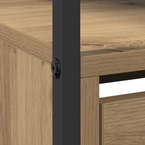 Cipőtartó 4 Tolórekesz Mesterséges tölgy 100x34x112 cm
