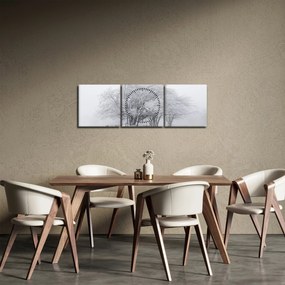 Kép - fehér tél (órával) (90x30 cm)