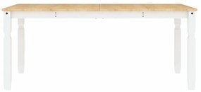 Corona fehér tömör fenyőfa ebédlőasztal 180 x 90 x 75 cm