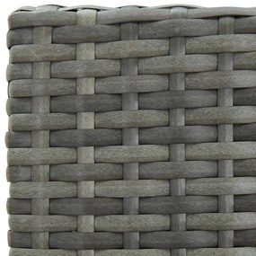 4 db szürke polyrattan kerti bárszék párnával